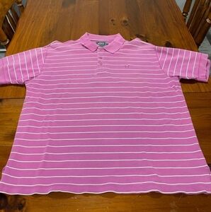 Woolrich Men's 100% Cotton Classic Purple Polo‎ Shirt with White Stripes Size XL